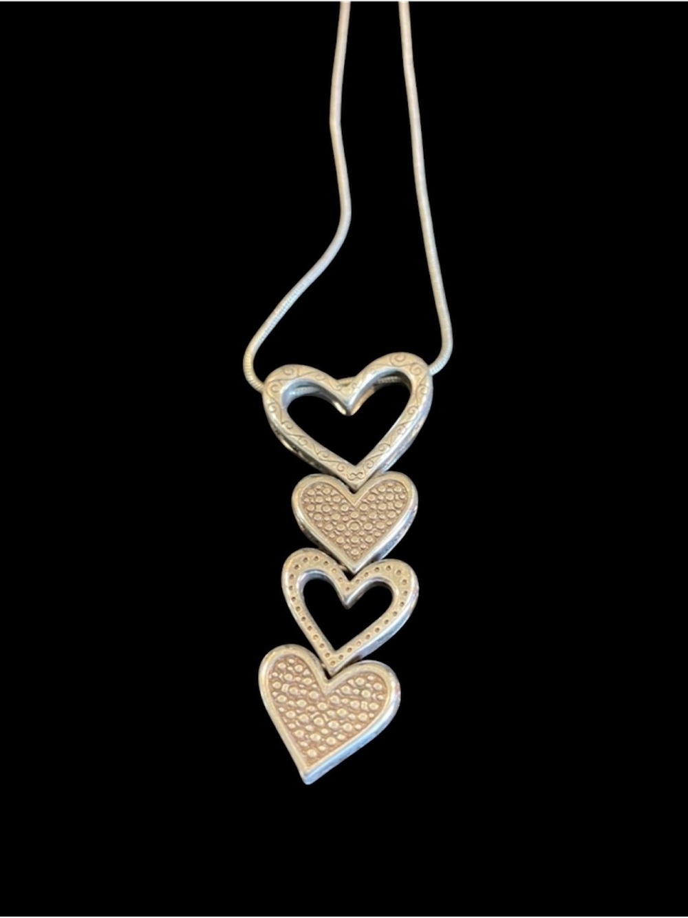 Brighton Rare Vintage Silver Heart Necklace - Set Available Separately - Picture 2 of 6